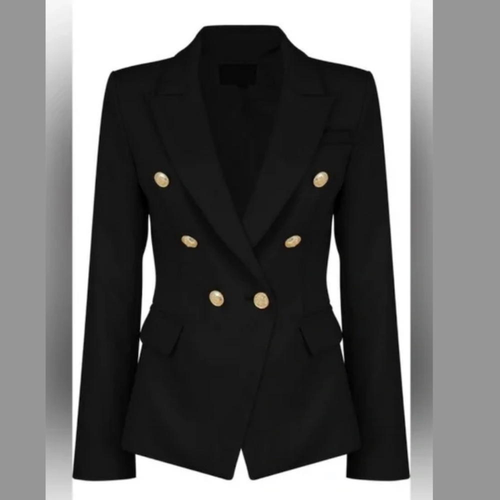 NWT Sincerely Jules - Black - Gold Button Blazer - Sz S & M